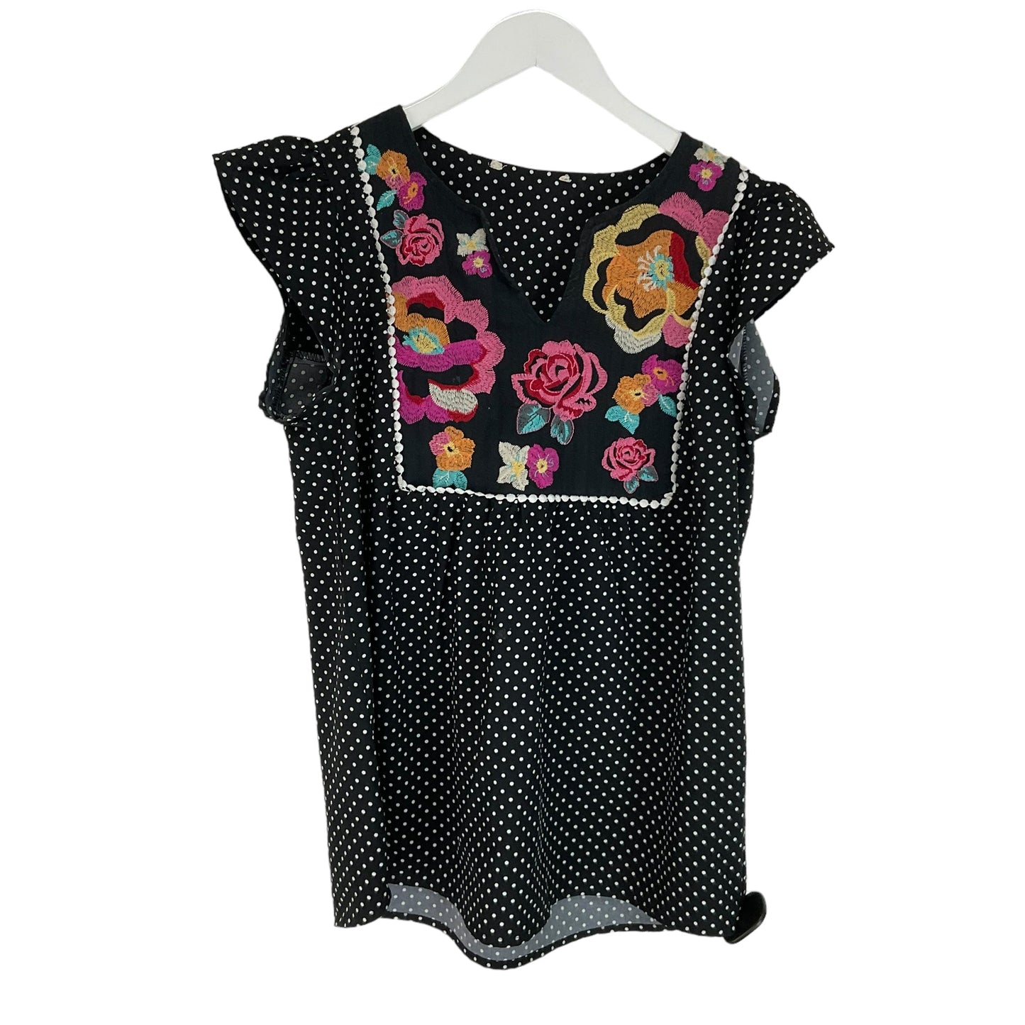 Polkadot Pattern Top Short Sleeve Clothes Mentor, Size S