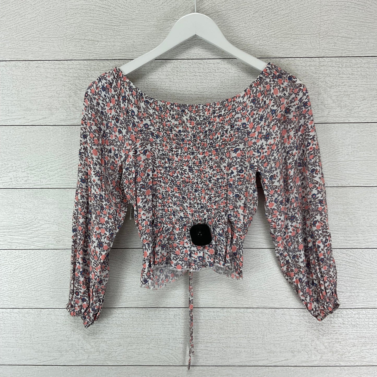 Floral Print Top Long Sleeve Japna, Size S