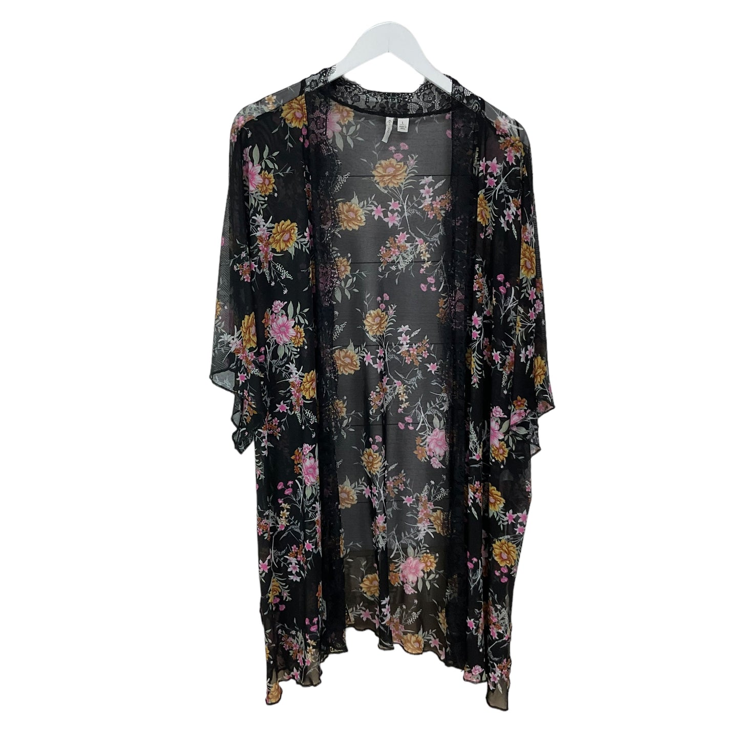 Kimono By Cato In Floral Print, Size: L