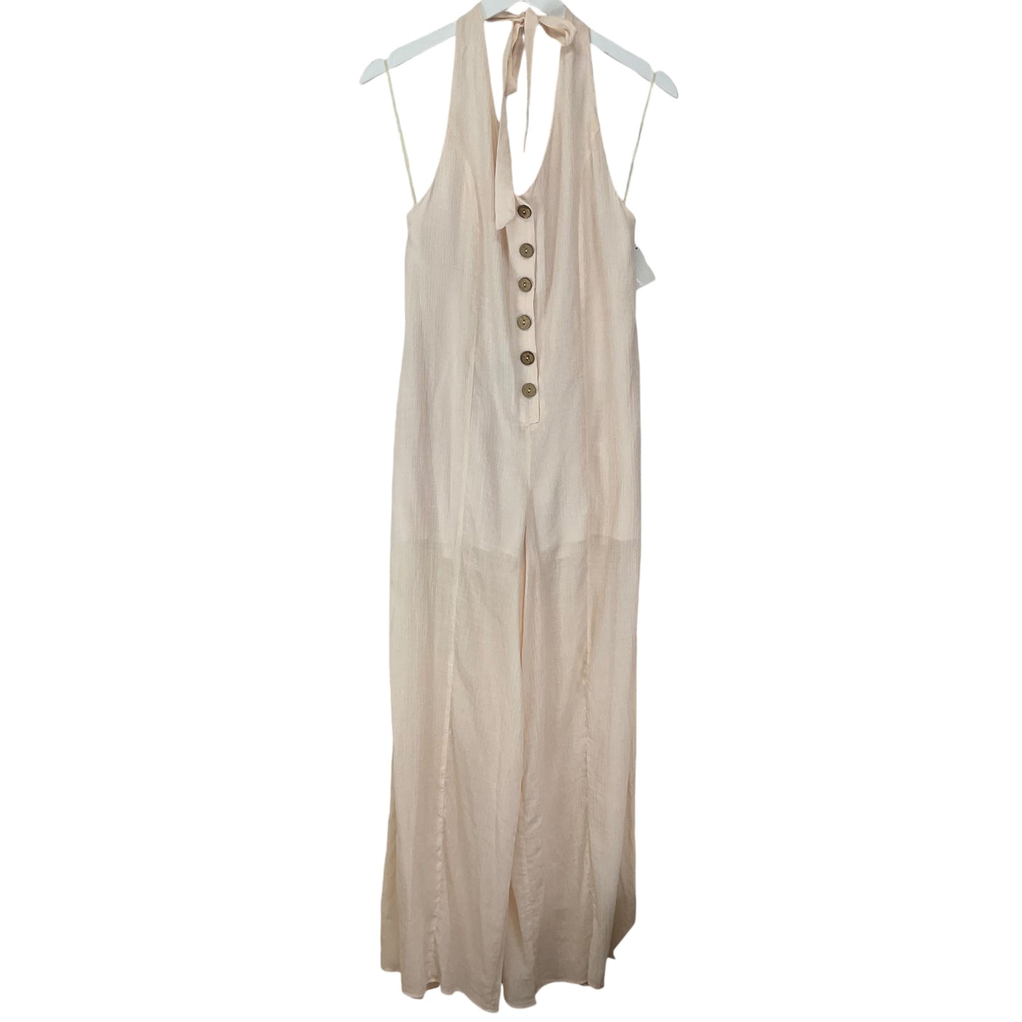 Jumpsuit By Clothes Mentor In Cream, Size: L