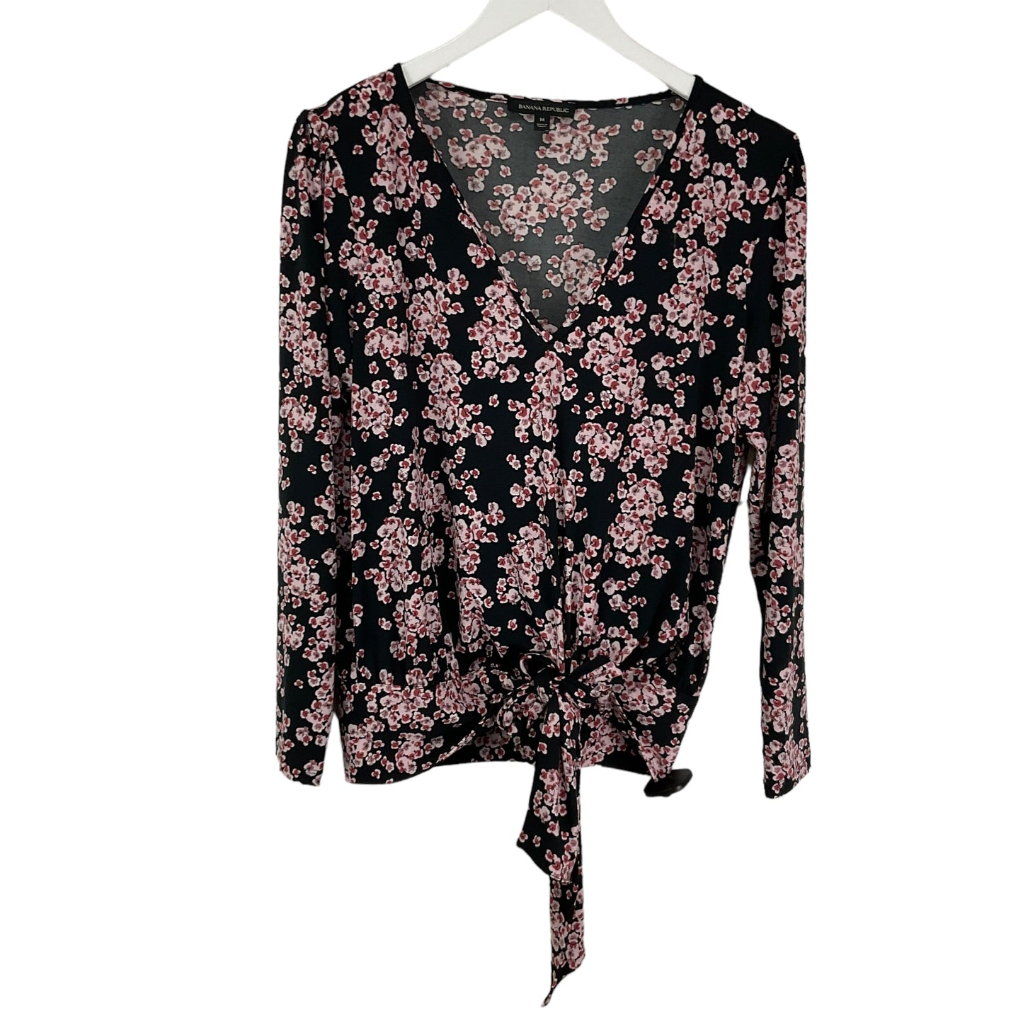 Floral Print Top Long Sleeve Banana Republic, Size M