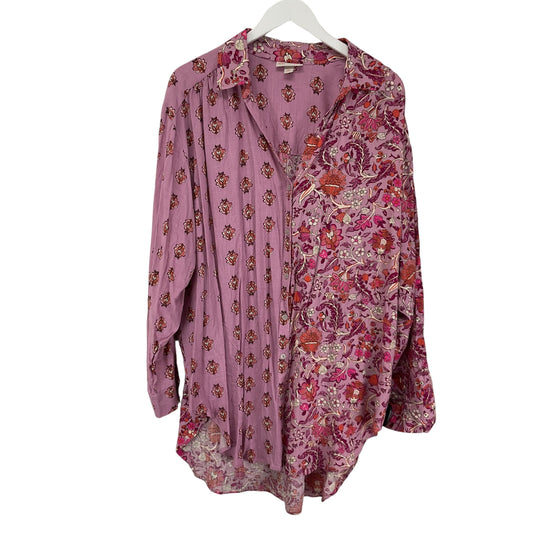 Top Long Sleeve By Knox Rose In Pink, Size: Xxl