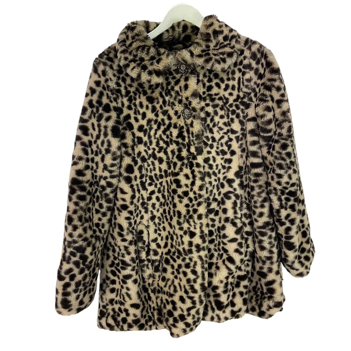 Jacket Faux Fur & Sherpa By Me Jane In Animal Print, Size: S