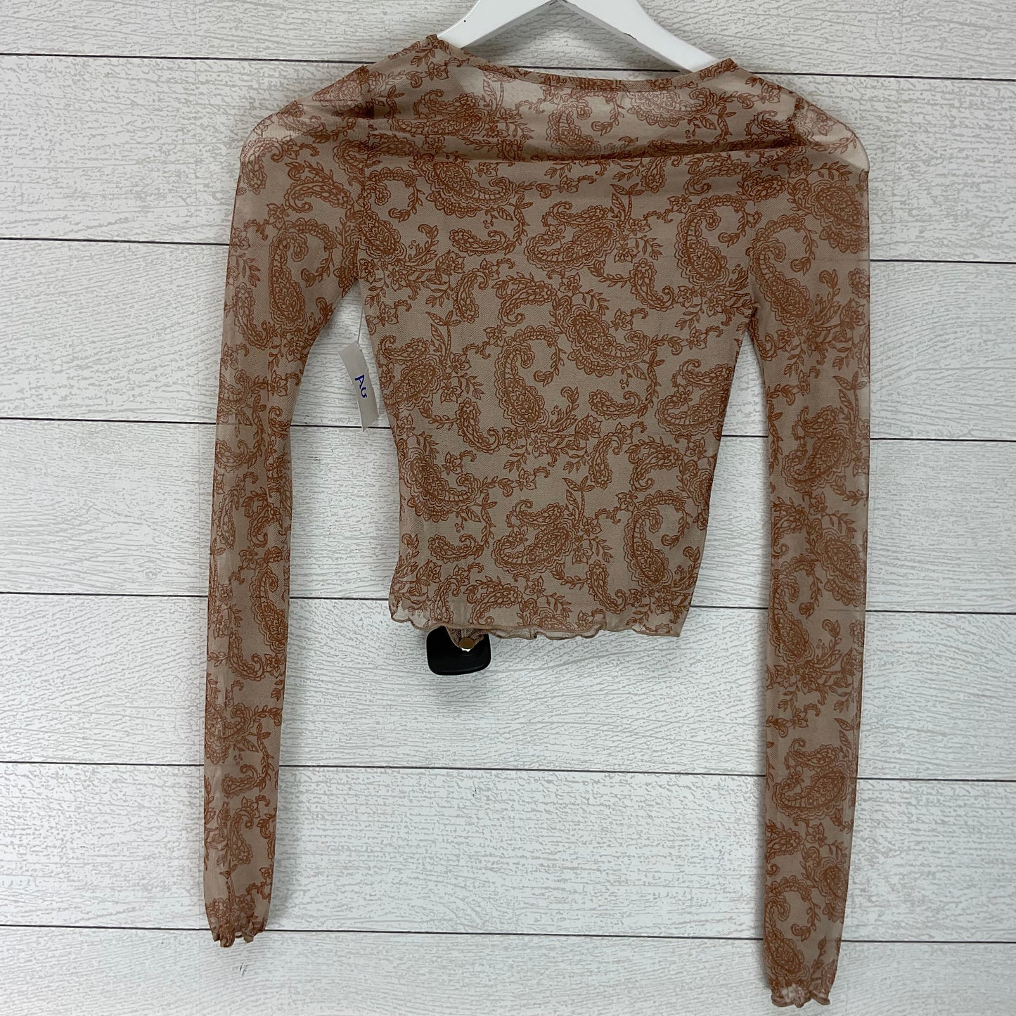 Top Long Sleeve By Clothes Mentor In Brown, Size: Xs