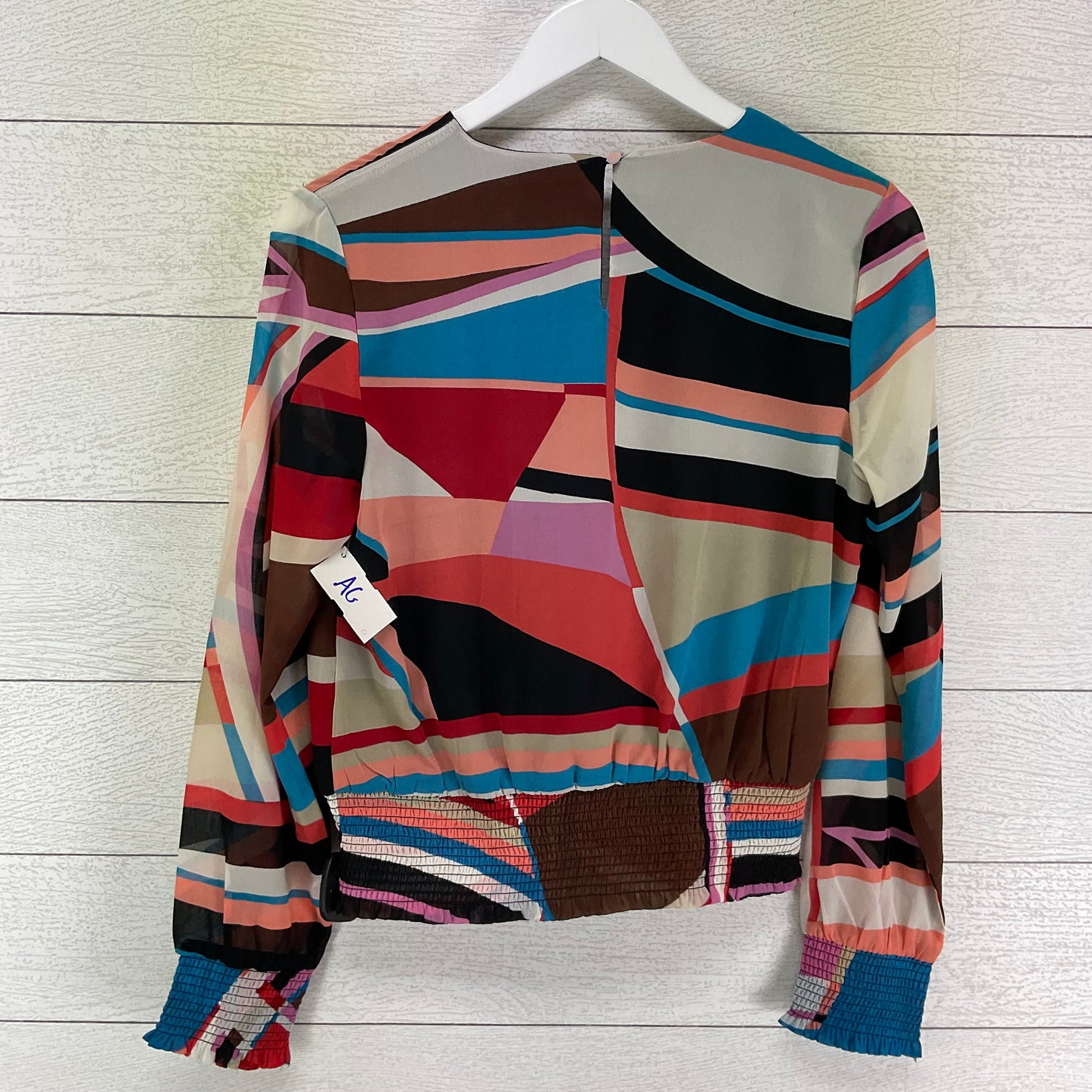 Top Long Sleeve By Jw In Multi-colored, Size: Xl