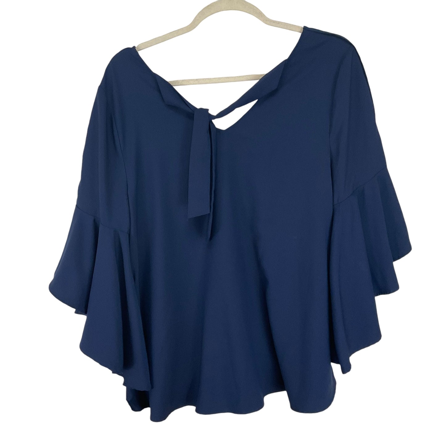 Top Long Sleeve By Lane Bryant In Navy, Size: 1x