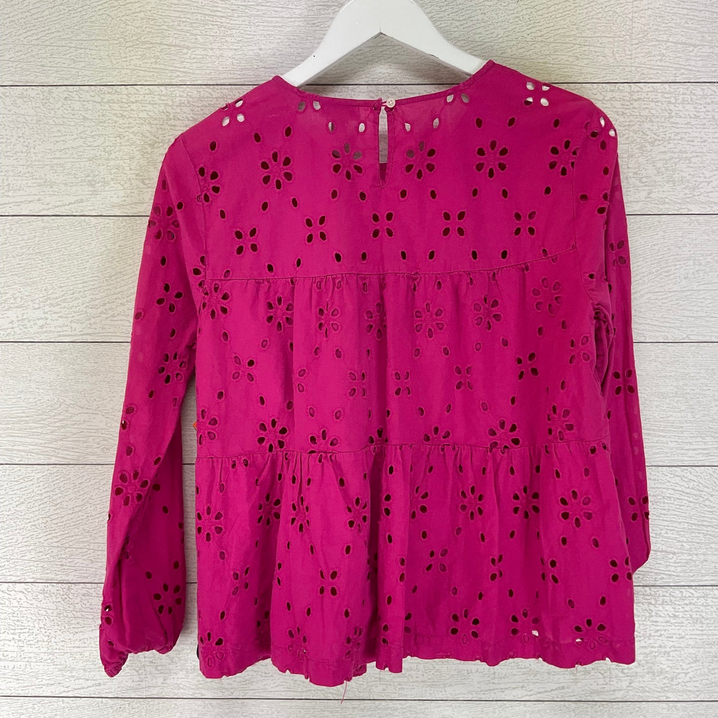 Top Long Sleeve By J Crew In Pink, Size: M