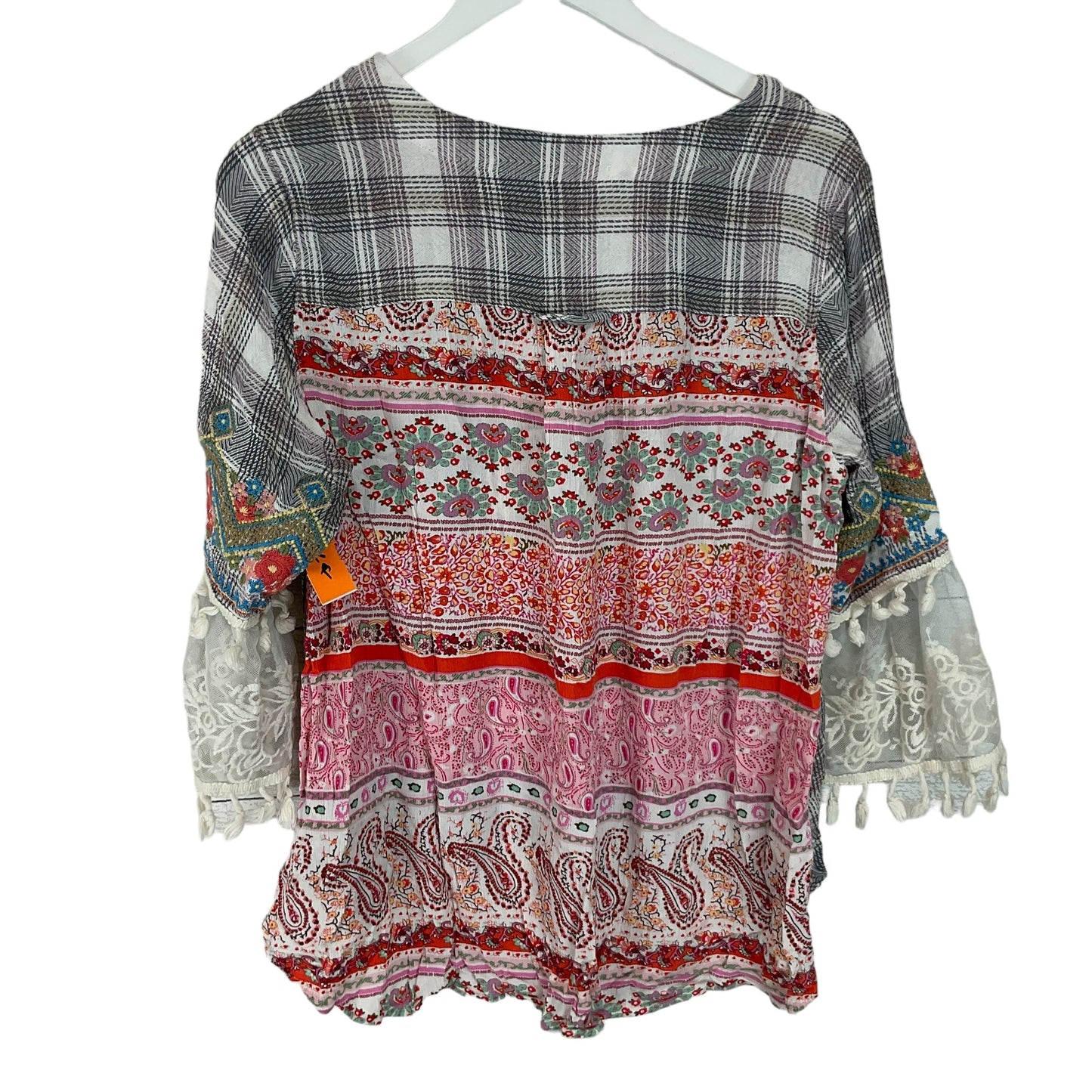 Multi-colored Top 3/4 Sleeve John Mark, Size L