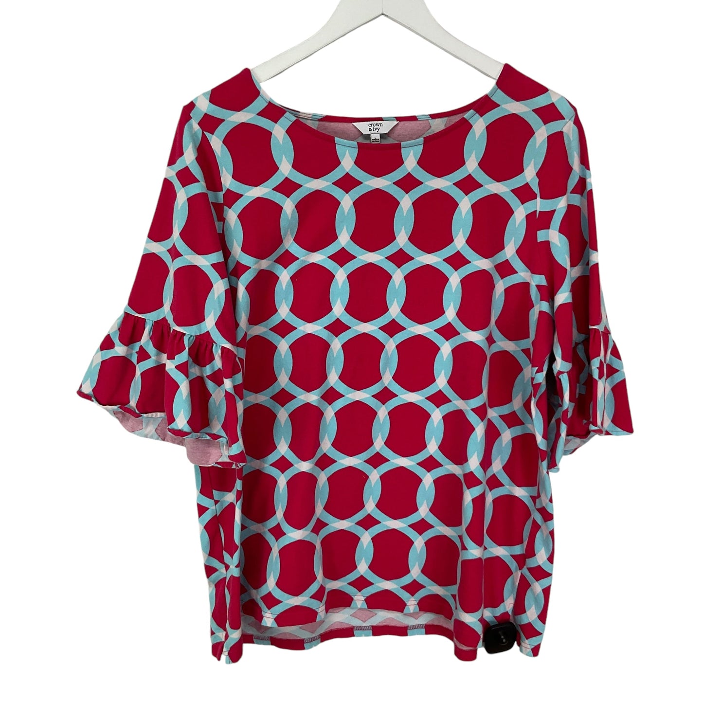 Top 3/4 Sleeve By Crown And Ivy In Red, Size: L