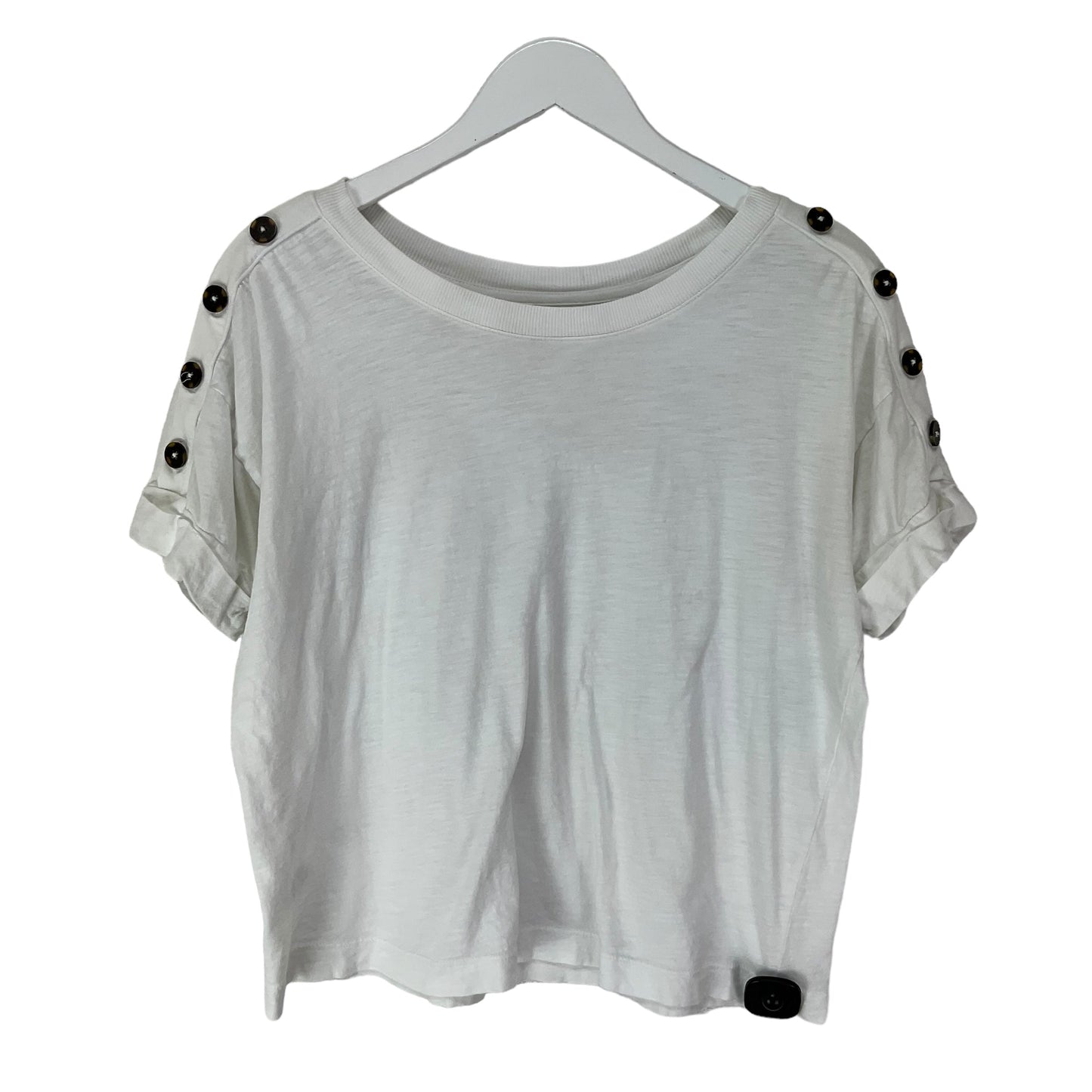 White Top Short Sleeve Loft, Size S