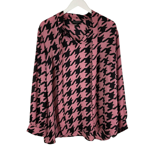 Top Long Sleeve By Ashley Stewart In Pink, Size: 1x