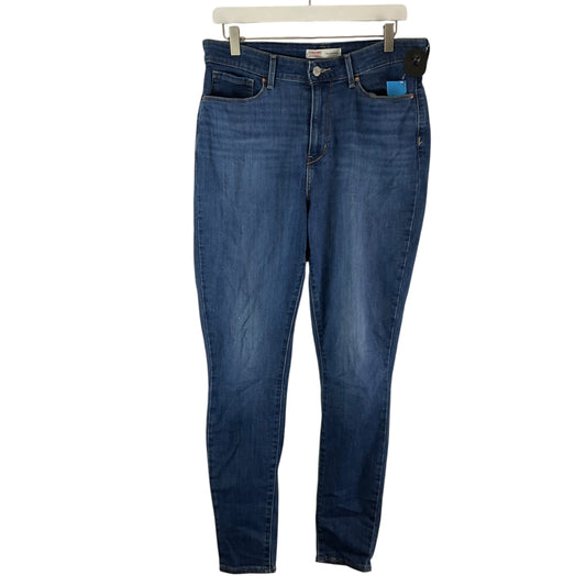 Jeans Skinny By Levis In Blue Denim, Size: 12