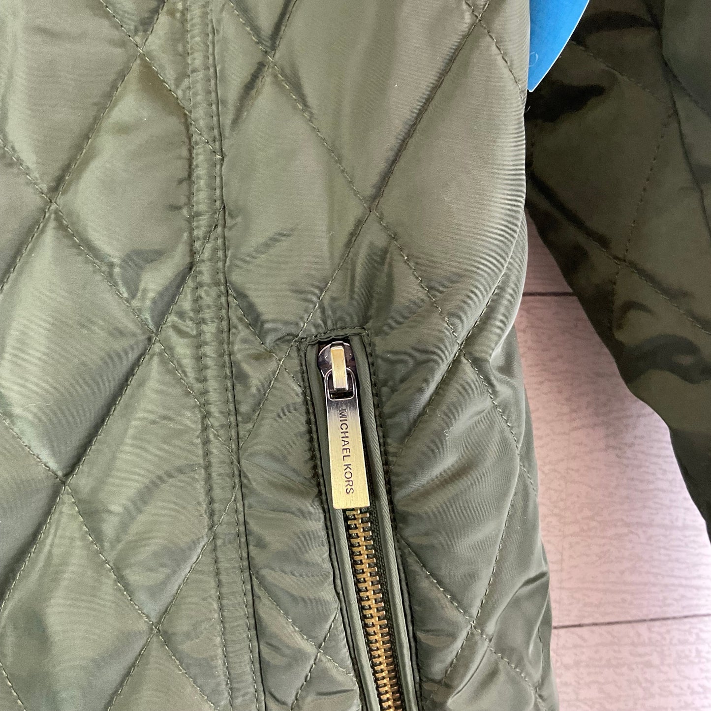 Jacket Puffer & Quilted By Michael By Michael Kors In Green, Size: M