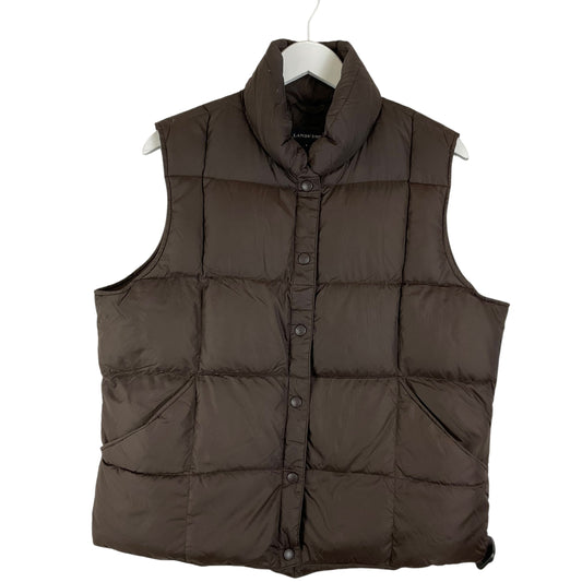 Vest Puffer & Quilted By Lands End In Brown, Size: L