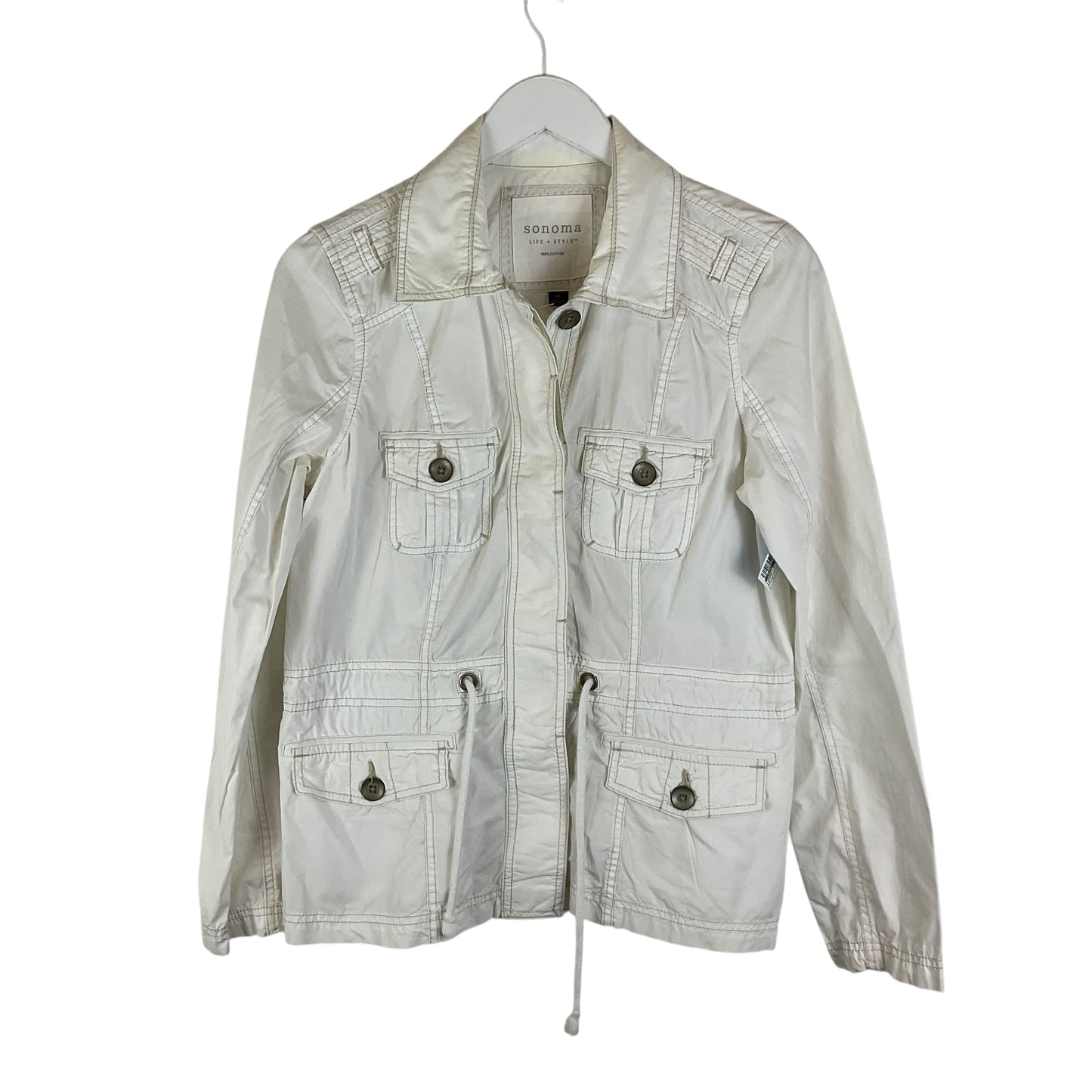 Jacket Shirt By Sonoma In Cream, Size: M