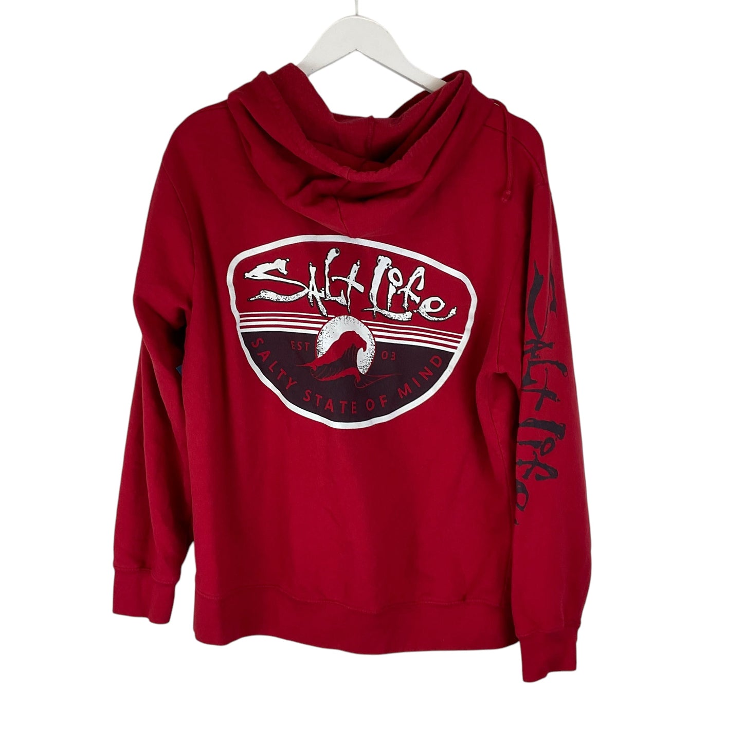 Sweatshirt Hoodie By Clothes Mentor In Red, Size: L