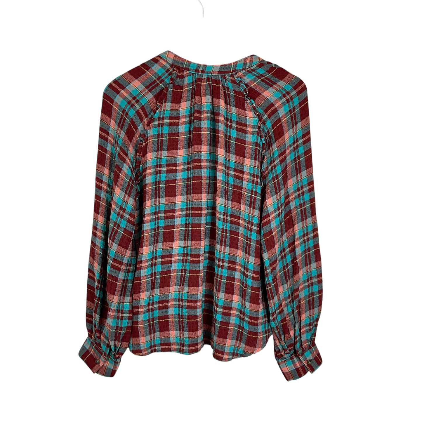 Top Long Sleeve By Pilcro In Plaid Pattern, Size: L