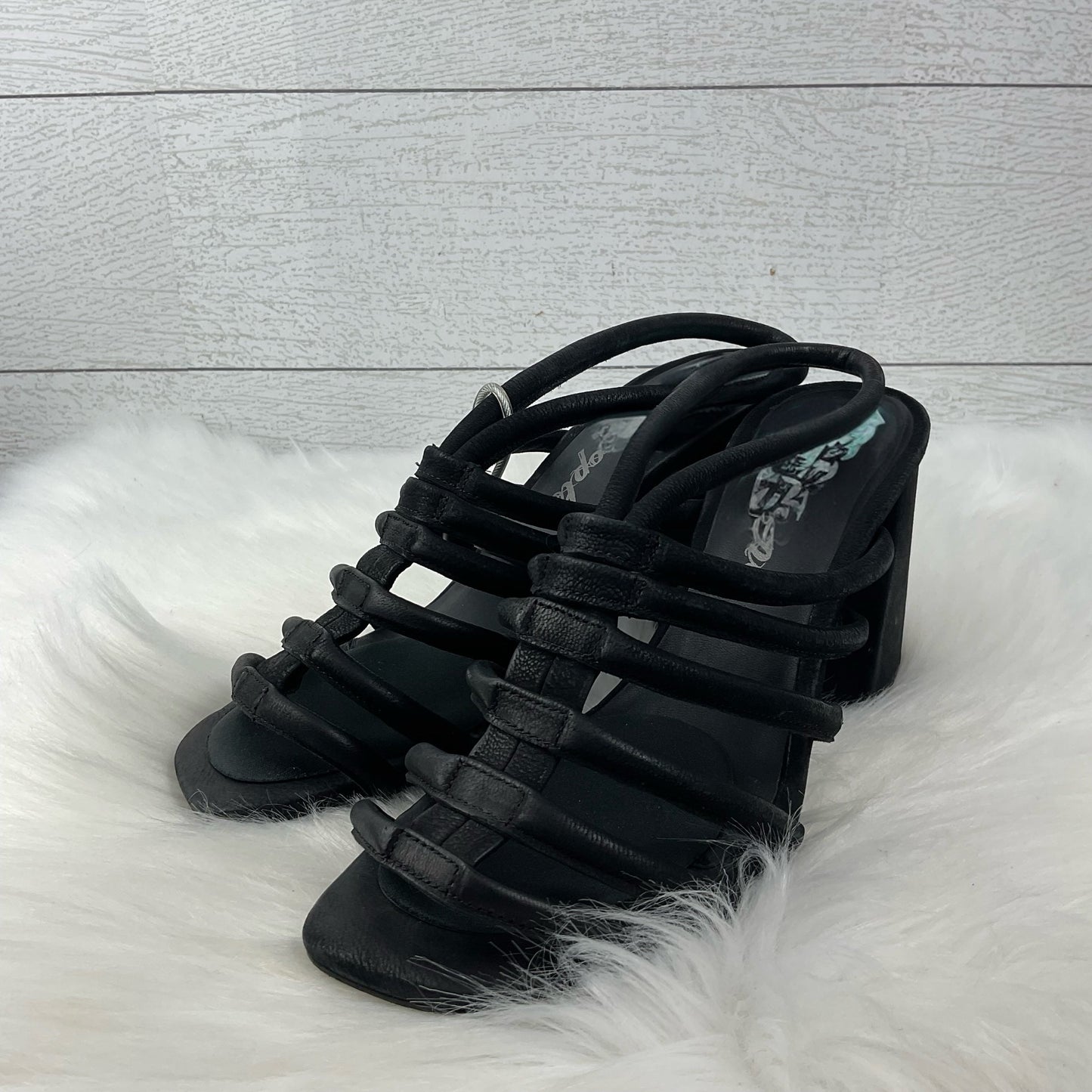 Sandals Heels Block By Free People In Black, Size: 6.5