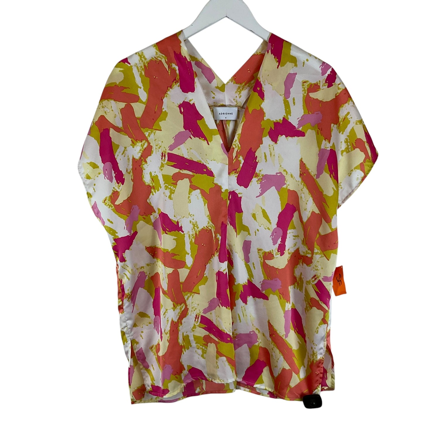 Top Short Sleeve By Adrienne Vittadini In Multi-colored, Size: S