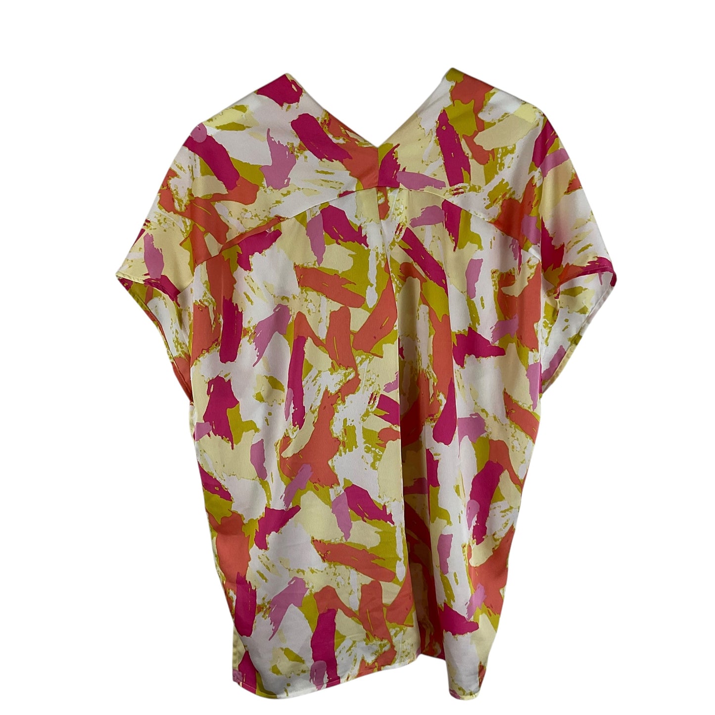 Top Short Sleeve By Adrienne Vittadini In Multi-colored, Size: S