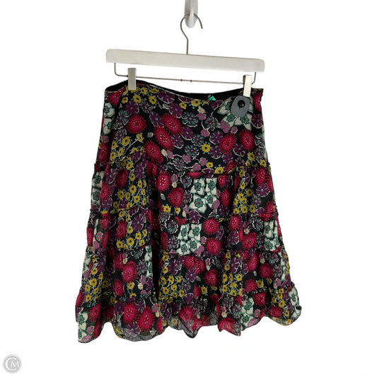 Skirt Midi By Anthropologie In Floral Print, Size: M