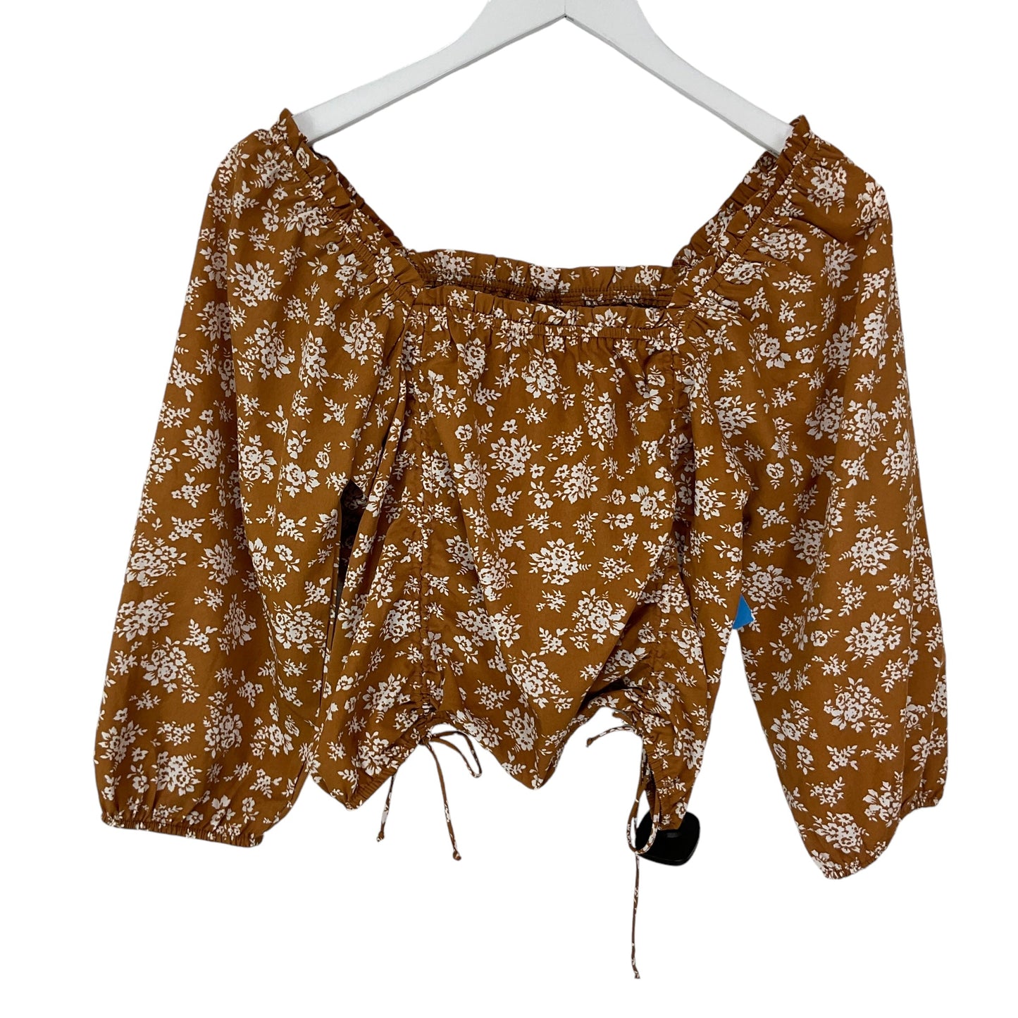 Top Long Sleeve By Clothes Mentor In Brown, Size: L