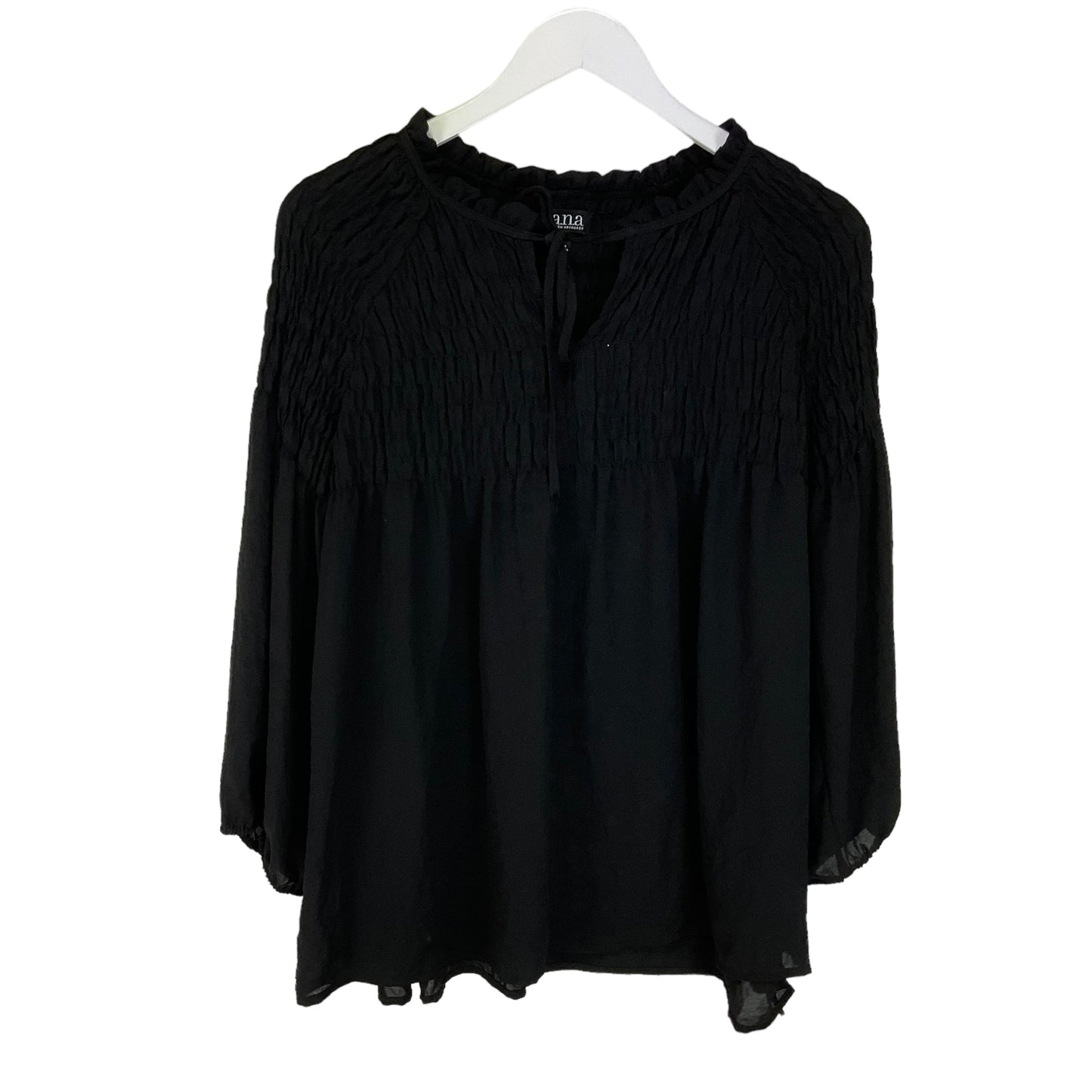 Black Top 3/4 Sleeve Ana, Size M