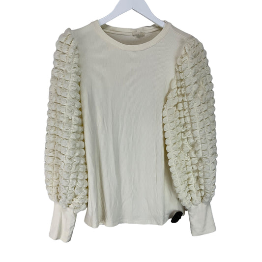 Cream Top Long Sleeve Jodifl, Size M