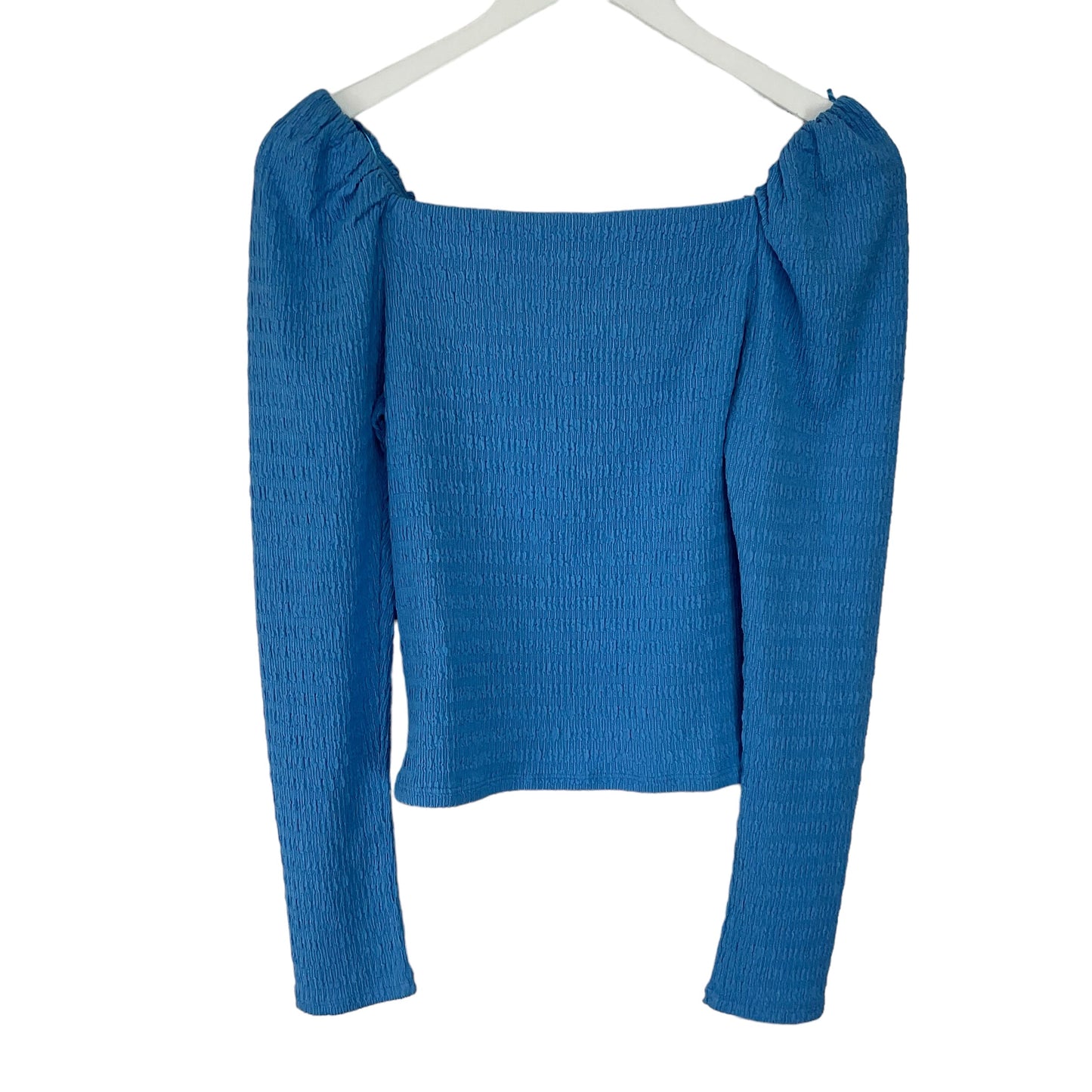 Blue Top Long Sleeve Basic H&m, Size S