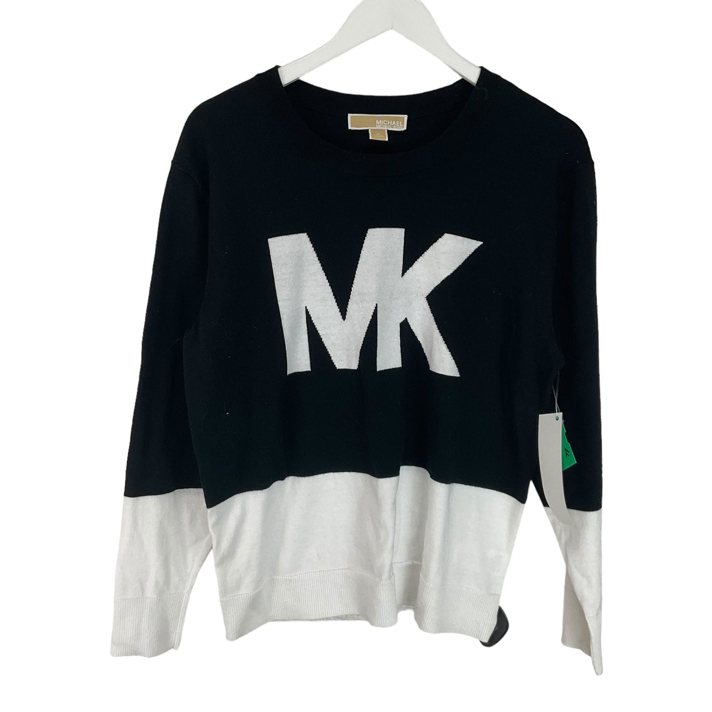 Black Top Long Sleeve Michael By Michael Kors, Size M