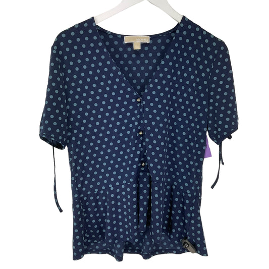 Blue Top Short Sleeve Michael Kors, Size L