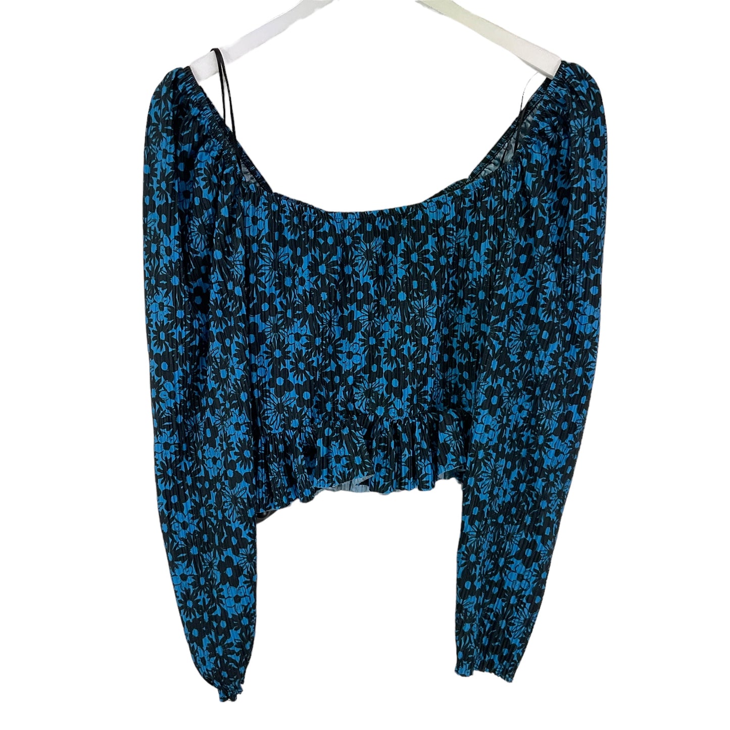 Blue Top Long Sleeve Zara, Size S