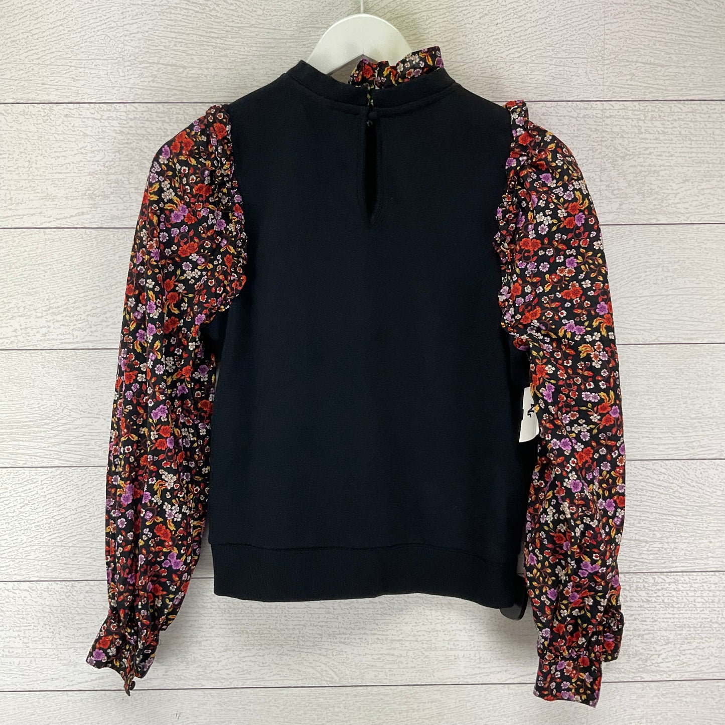 Top Long Sleeve By Who What Wear In Black, Size: Xl