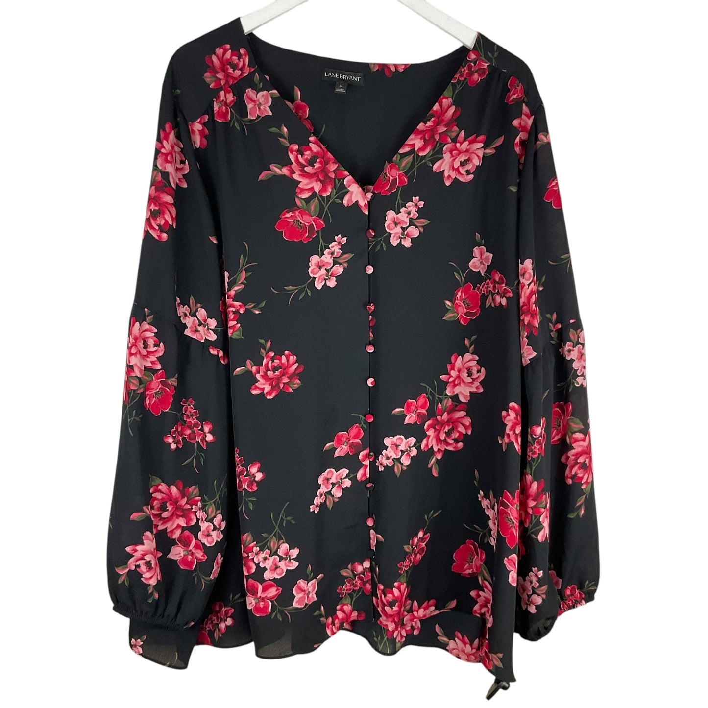 Top Long Sleeve By Lane Bryant In Black, Size: 3x