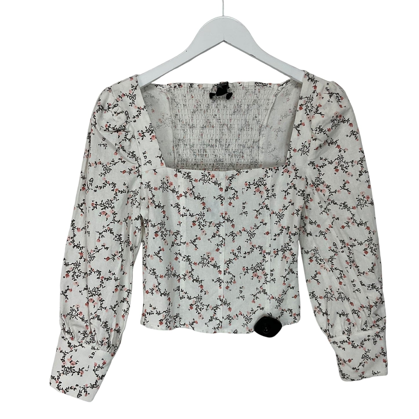 Top Long Sleeve By Forever 21 In White, Size: Xs