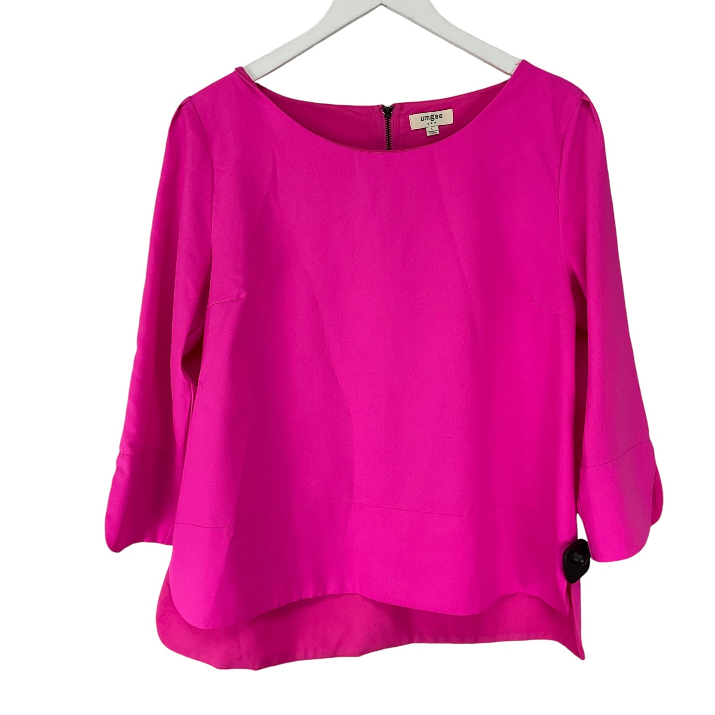 Top Long Sleeve Basic By Umgee In Pink, Size: L