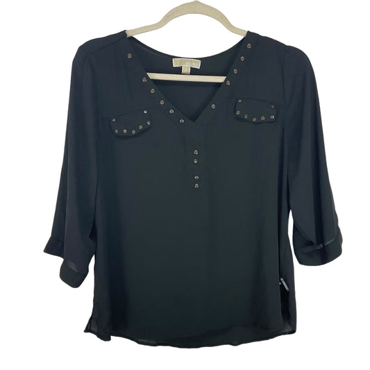 Top Long Sleeve By Michael By Michael Kors In Black, Size: 1x