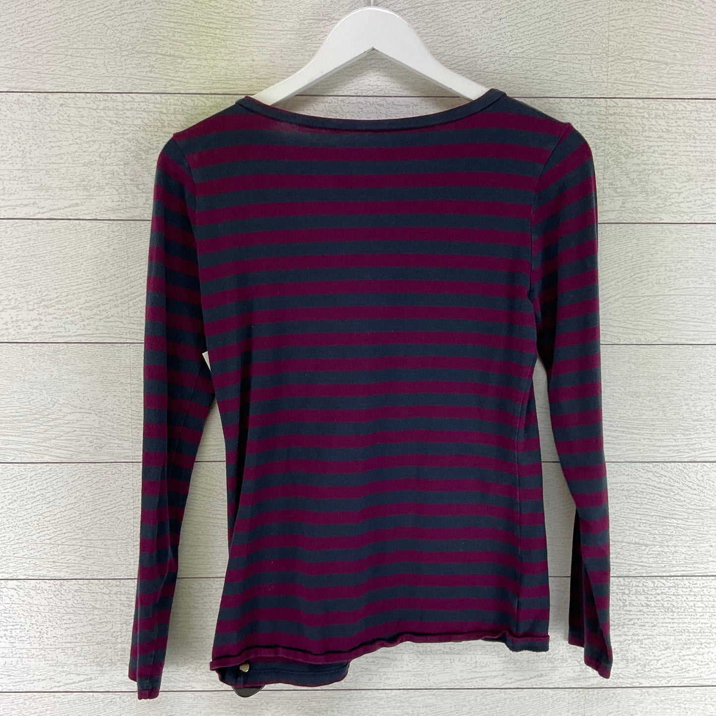 Top Long Sleeve By Ann Taylor In Striped Pattern, Size: S