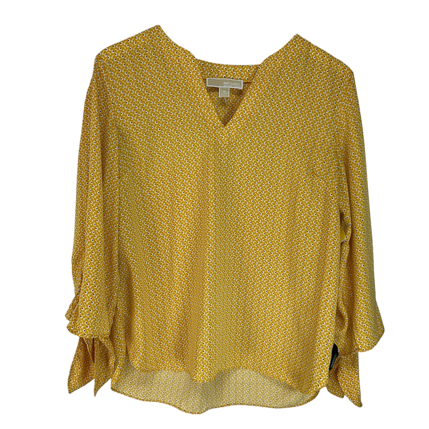 Top Long Sleeve By Michael By Michael Kors In Yellow, Size: M