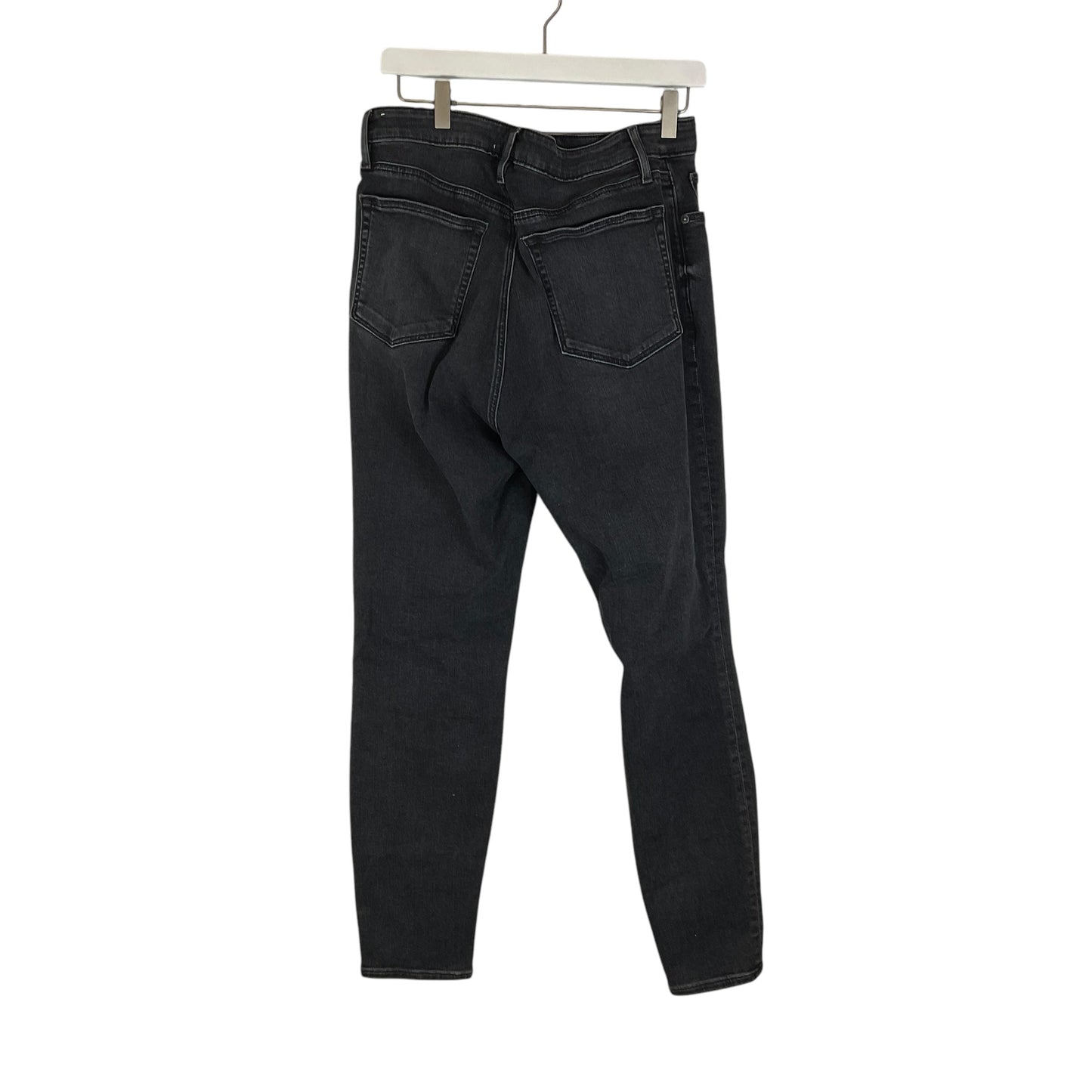 Jeans Skinny By Loft In Black Denim, Size: 12