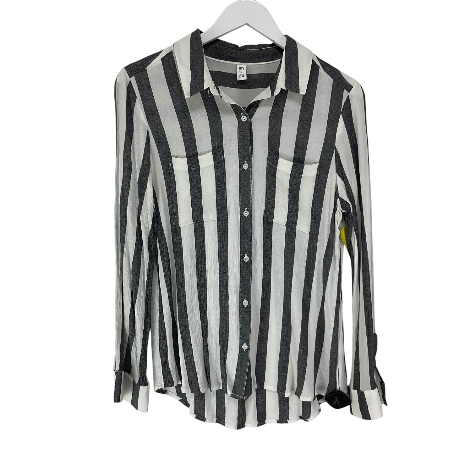 Top Long Sleeve By Bp In Striped Pattern, Size: M