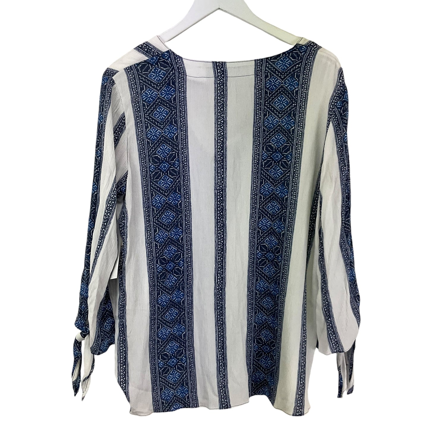 Top Long Sleeve By Michael By Michael Kors In Blue, Size: L