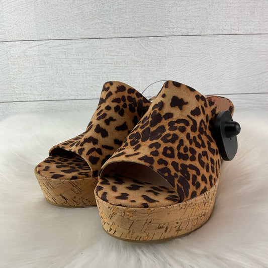 Shoes Heels Wedge By A New Day In Animal Print, Size: 9