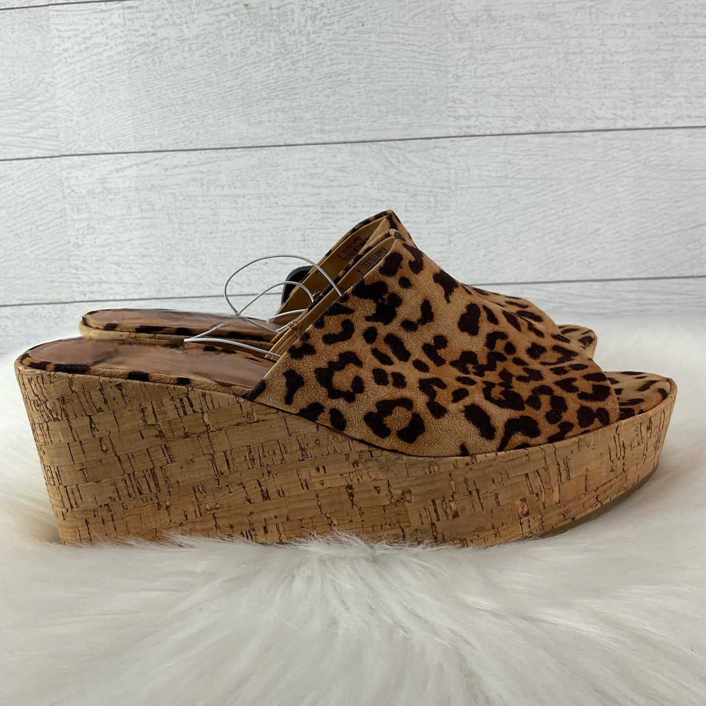 Shoes Heels Wedge By A New Day In Animal Print, Size: 9