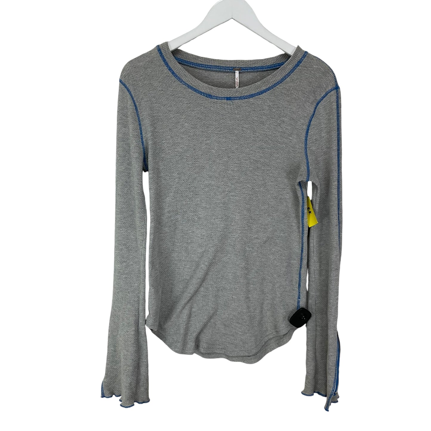 Top Long Sleeve Basic By Free People In Grey, Size: L