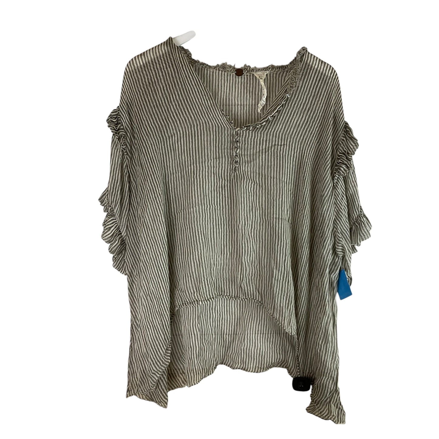 Top Short Sleeve By Free People In Grey, Size: M