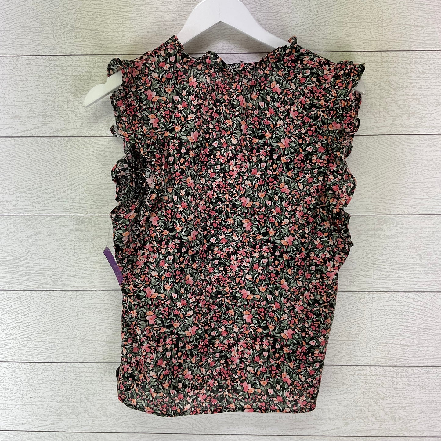 Floral Print Top Short Sleeve Steve Madden, Size S