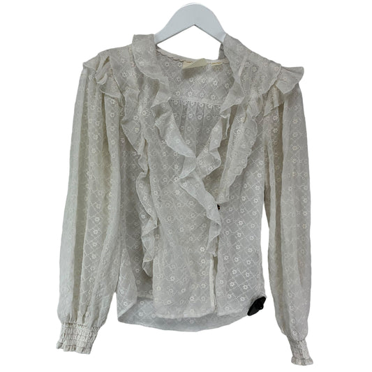 White Top Long Sleeve Maeve, Size 4