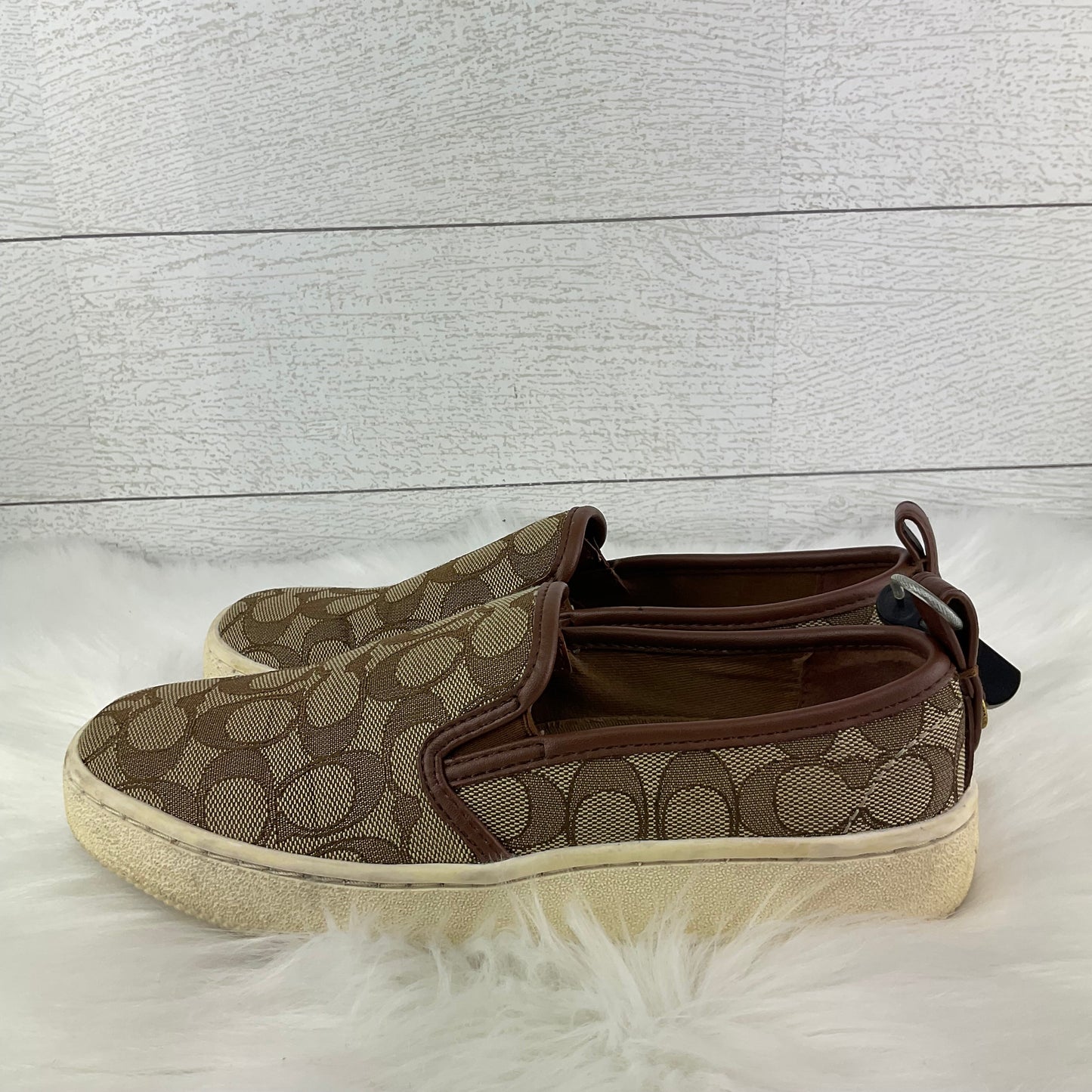 Sandals Designer By Coach In Brown, Size: 6.5