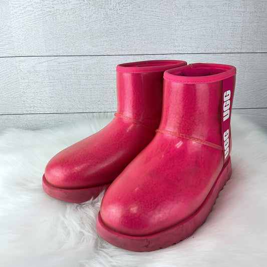 Boots Designer By Ugg In Pink, Size: 8